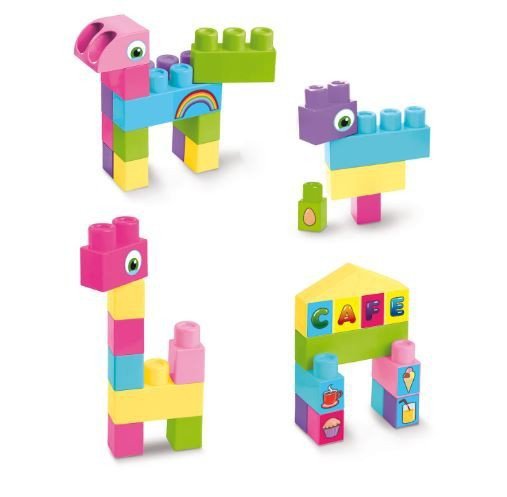 Wader Klocki 26 elementów Big Blocks różowe