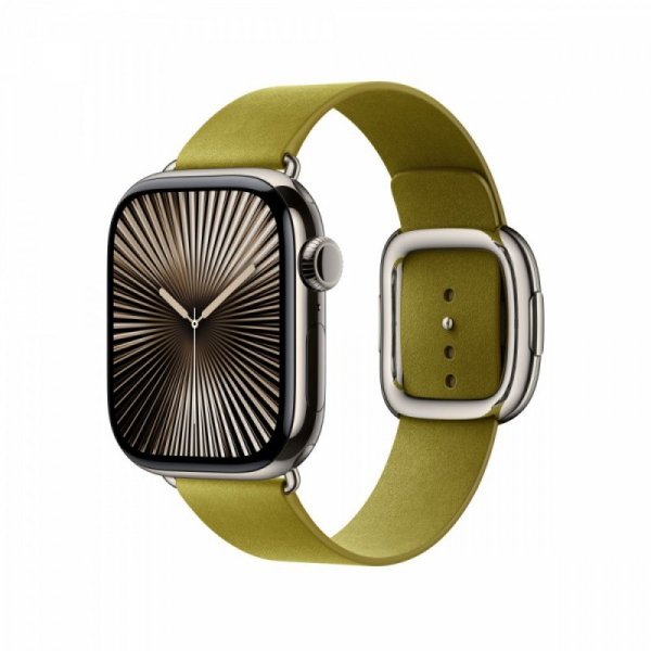 Apple Pasek w kolorze zieleni Chartreuse z klamrą nowoczesną do koperty 42 mm - rozmiar M