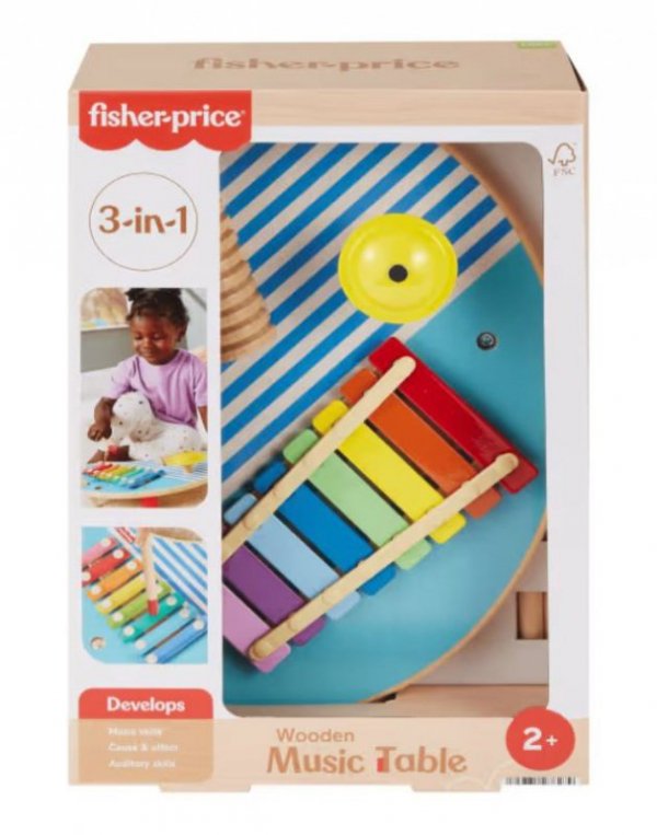 Fisher Price Muzyczny stoliczek drewniany
