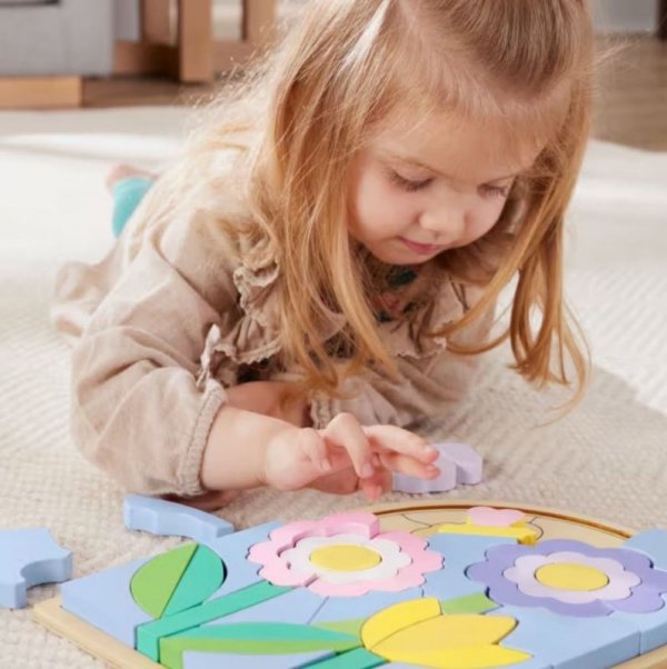 Fisher Price Układanka drewniana Kwiaty