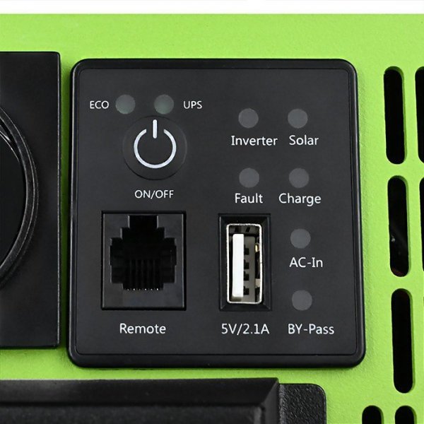 Qoltec Przetwornica solarna 3w1 z funkcją ładowania AC | MPPT | UPS |   ATS | 2000W | 4000W | 12V n 230V | Czysty Sinus