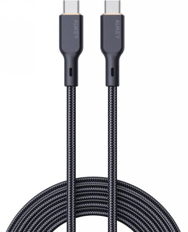 AUKEY CB-KCC101 kevlarowy kabel USB C - USB C | 1m | 5A | 100W PD | 20V