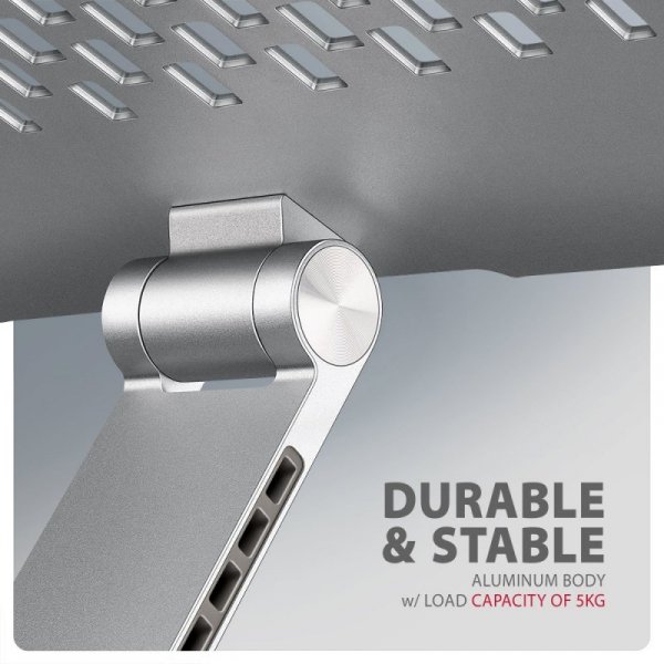 AXAGON STND-LR Podstawa do laptopów aluminiowa 10-16&quot; regulowane kąty nachylenia, obrót o 360 stopni