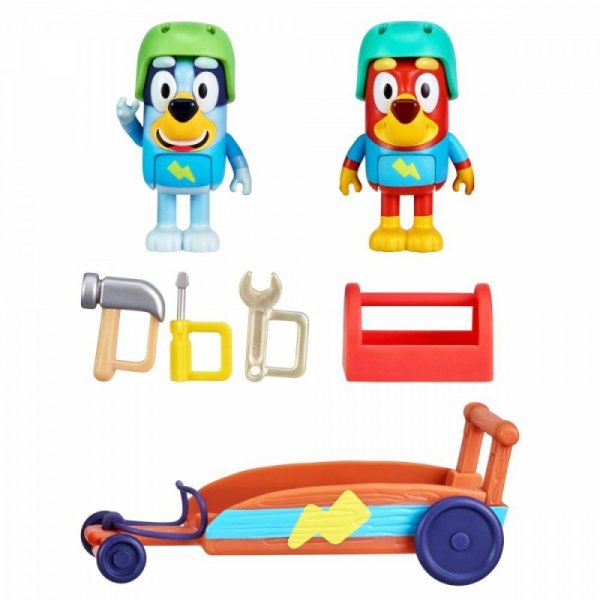 Tm Toys Zestaw figurek Bluey Gokart + 2 figurki piesków