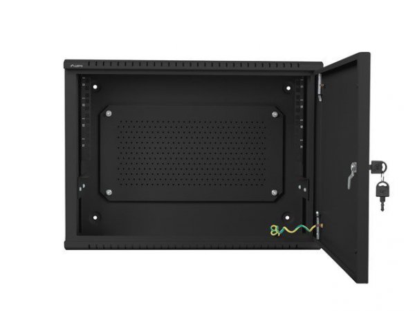 Lanberg Szafa instalacyjna rack wisząca 19 cali 6U+3U 540x200 niskoprofilowa (złożona) czarna
