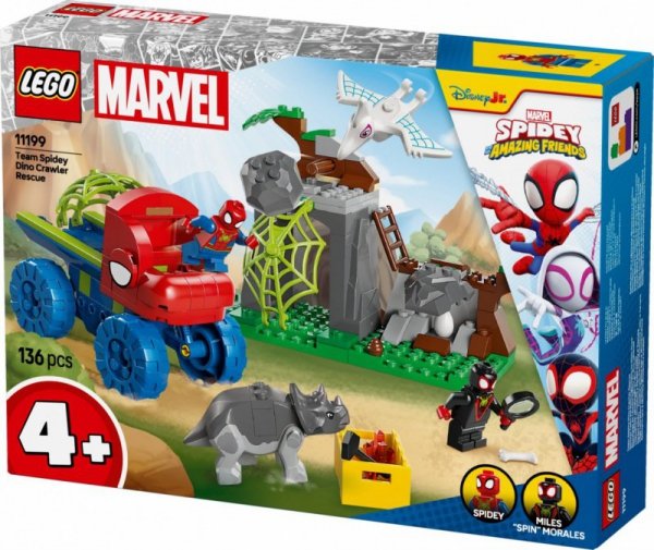 LEGO Klocki SPIDEY 11199 Misja ratunkowa zespołu Spidey&#039;ego w dinoterenówce