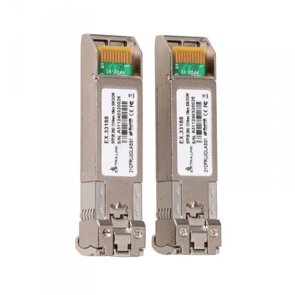 Extralink Moduł SFP28 25G 2-Pak 25Gbps,LC/UPC Duplex, 1310nm,  10km, single mode, DOM