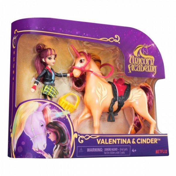 Spin Master Figurki  Akademia Jednorożców Lalka Valentina i jednorożec Cinde