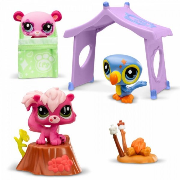 Tm Toys Zestaw 3 figurek Littlest Pet Shop Camping