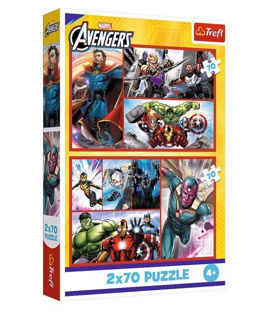 Trefl Puzzle  2x70 elementów Avengers Zostań bohaterem