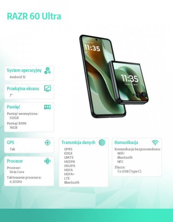 Motorola Smartfon RAZR 60 ultra 16/512 SCARAB