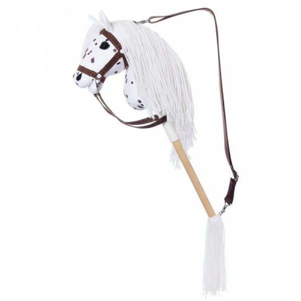 Tootiny Koń na kiju Hobby Horse HOPPIHORSE A4 Leopard - biały, maść tarantowata