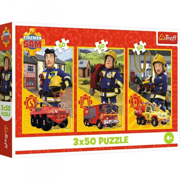 Trefl Puzzle 3x50 elementów Ekipa z remizy Strażak Sam