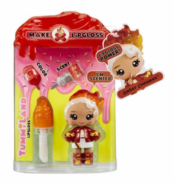 MGA Lalka Yummiland Lip Gloss S2, Amber Cinnamon