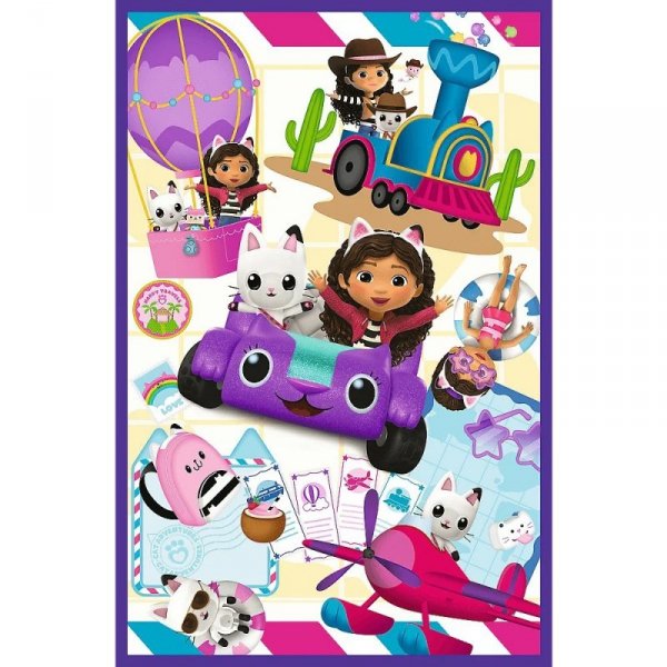 Trefl Puzzle 3x80 elementów Kolorowe dni Gabi Gabby Dollhouse