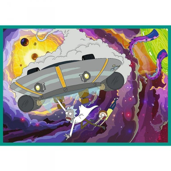 Trefl Puzzle 4x250 elementów Rick i Morty Zakręcony świat