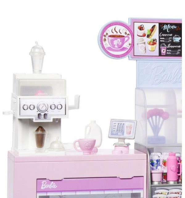 Mattel Zestaw z lalką baristką Barbie Kawiarnia
