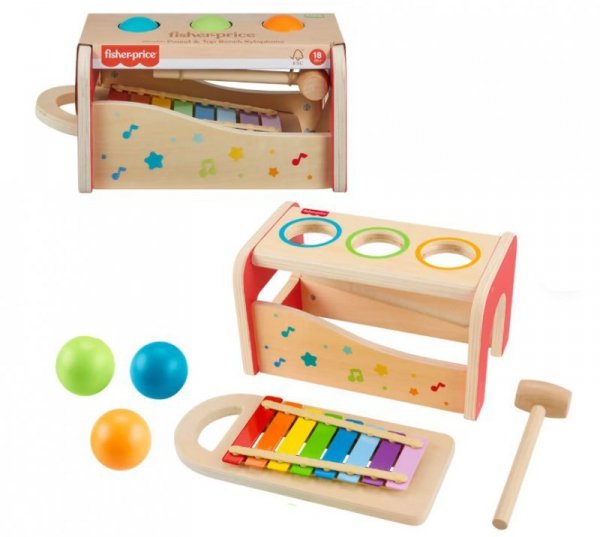 Fisher Price Wood Zabawka muzyczna Cymbałki Drewno