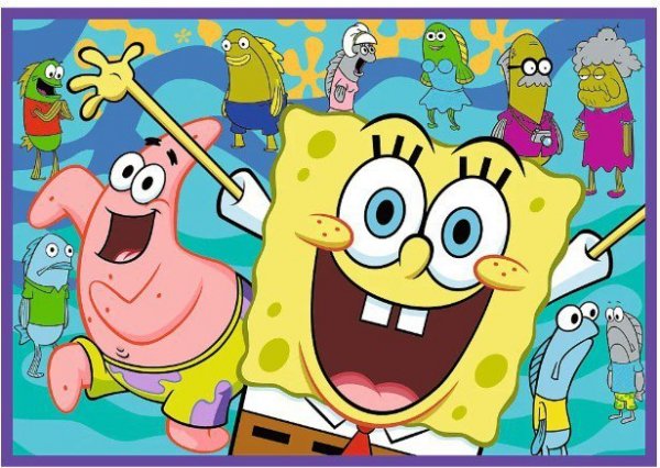 Trefl Puzzle 4x250 elementów SpongeBob Szalony świat