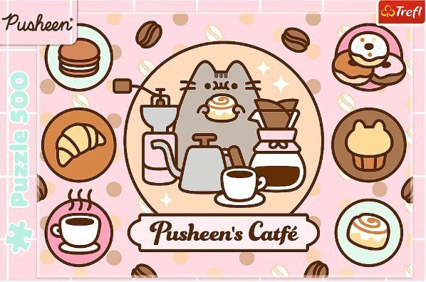 Trefl Puzzle 500 elementów Pusheen w kawiarni