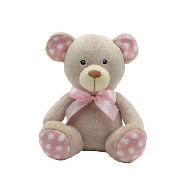 TULILO Maskotka Miś kropek beżowy 25 cm