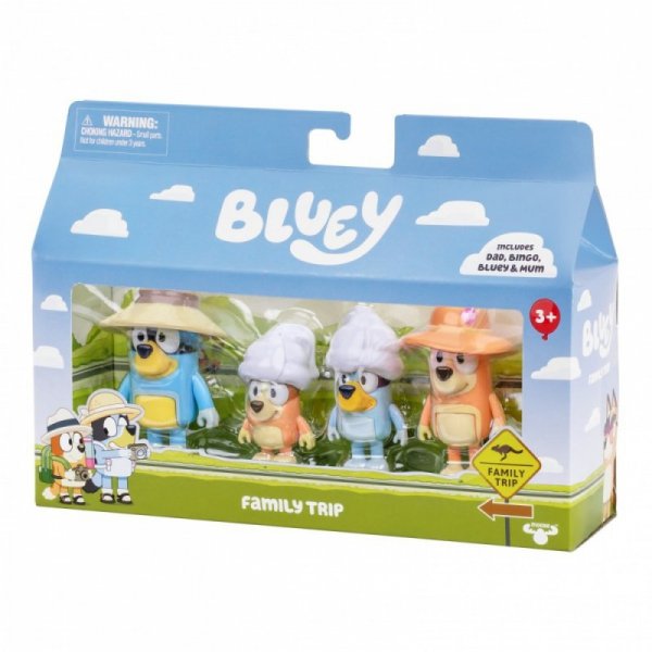 Tm Toys Zestaw figurek Bluey Rodzinna wycieczka