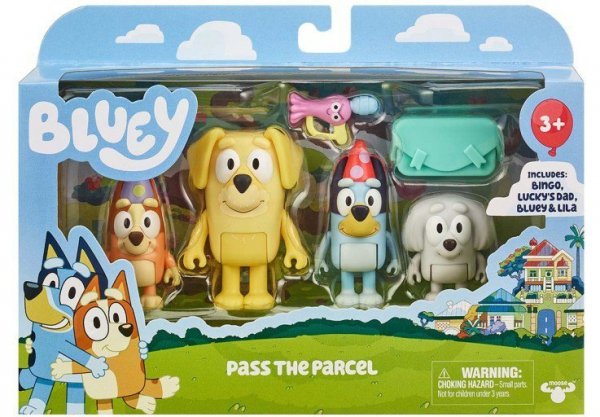 Tm Toys Zestaw figurek Bluey Przesyłka 4-pak