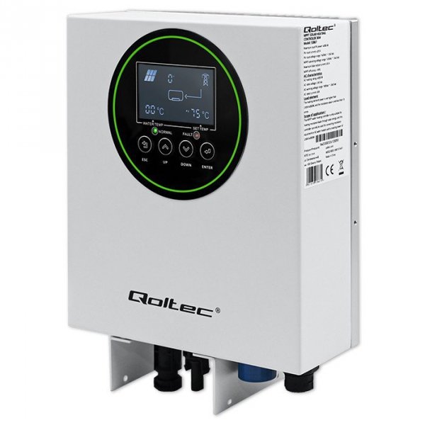 Qoltec Inwerter Przetwornica solarna do grzania wody ECO Solar Boost |  MPPT | BYPASS | LCD | 3kW/4kW | Wi-Fi
