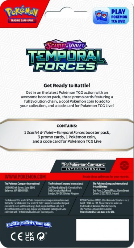 Pokemon TCG Karty Scarlet & Violet - Temporal Forces - Premium Checklane Blister - Baxcalibur