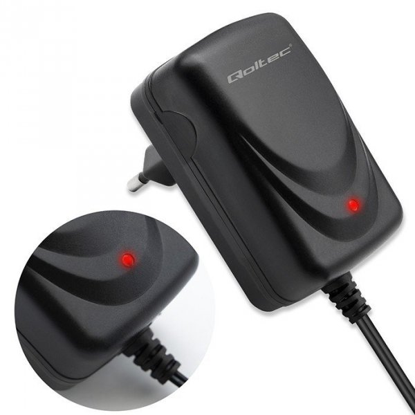 Qoltec Automatyczna ładowarka do akumulatora AGM GEL STD 6V | 1A |      Prostownik z sygnalizatorem LED