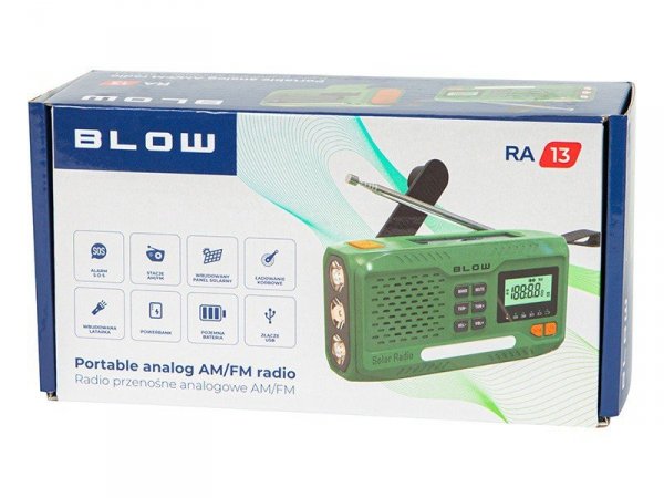 BLOW Radio przenośne RA13 AM/FM solarne