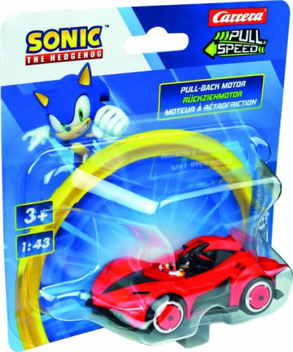 Carrera Pojazd Pull & Speed (pull-back) Sonic - Team Sonic Racing Shadow Red