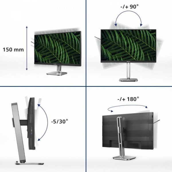 Philips Monitor 23.8 cala 24B2G5200 IPS 100Hz HDMI DP Pivot Głośniki