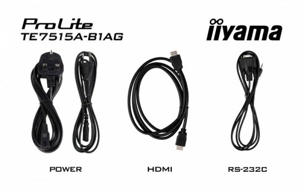 IIYAMA Monitor 75 cali TE7515A-B1AG IPS,4K,40pkt,550cd,DeepContrast-IR+,    HDMI x2,DP,USB-C, 2 x 20W, OPS Slot x1, 5xUSB, 2xRJ4