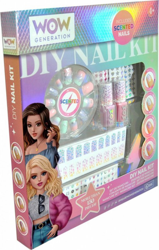 Kids Euroswan Zestaw do manicure z pachnącymi tipsami