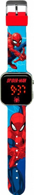 Kids Euroswan Zegarek LED z kalendarzem Spiderman