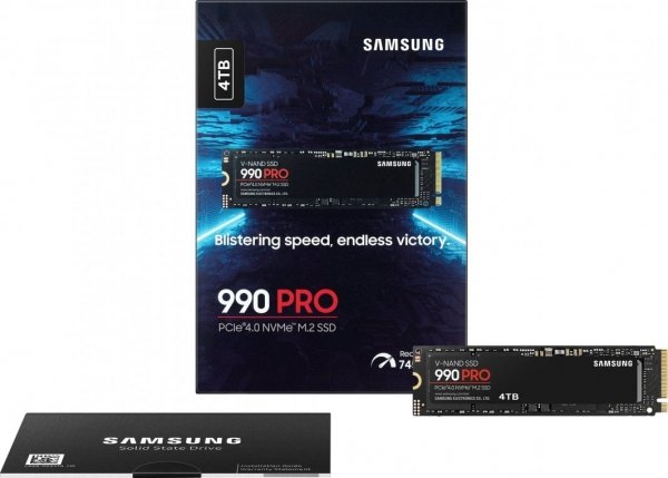 Dysk SSD Samsung 990 PRO 4TB M.2 2280 PCIe 4.0 x4 NVMe (7450/6900 MB/s)