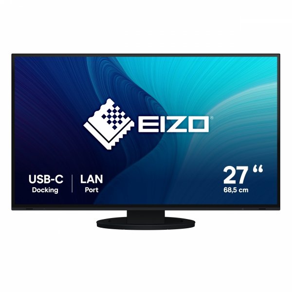 EIZO FlexScan EV2795-BK - monitor 27&quot;, 2560 x 1440, WQHD, 16:9, z daisy chain, karta sieciowa (czarny)