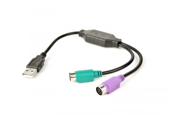 Adapter USB-PS/2 x2 Gembird 0,3 m (czarny)