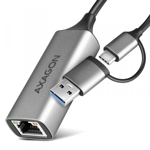 Karta sieciowa Axagon ADE-TXCA USB3.2 Gen 1 Type-C &amp;amp; Type-A / Gigabit Ethernet 10/100/1000