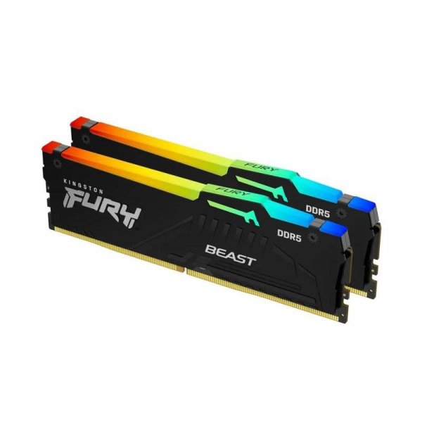 Pamięć RAM Kingston Fury Beast Black RGB 16GB (2x8GB) DDR5 6000MHz