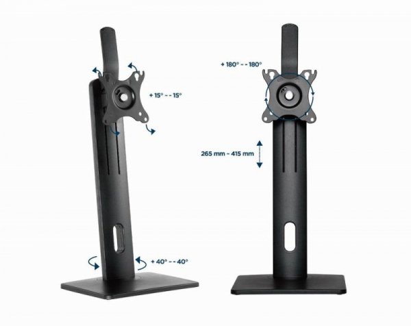 Stojak na monitor 17&quot;-32&quot; z regulacją wysokości do 7 kg Gembird czarny
