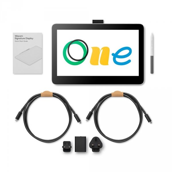 Wacom One 13- tablet z ekranem dotykowym 13,3&quot; Full  HD, piórko Wacom One Pen z 4096 poziomami nacisku (2023)
