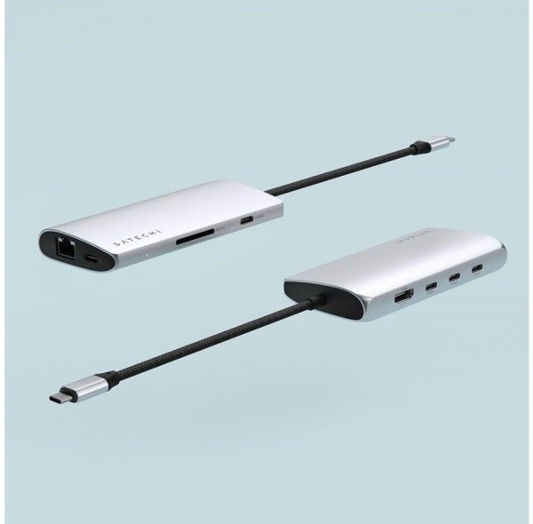 Satechi USB-C Multiport Adapter 8K - adapter USB-C (USB-C, HDMI, 3x USB 3.2 Gen 2 10Gbps, 1x USB 3.2 Gen 1 5Gbps, czytnik kart S