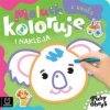 Maluch koloruje i nakleja z koalą. Gruby obrys