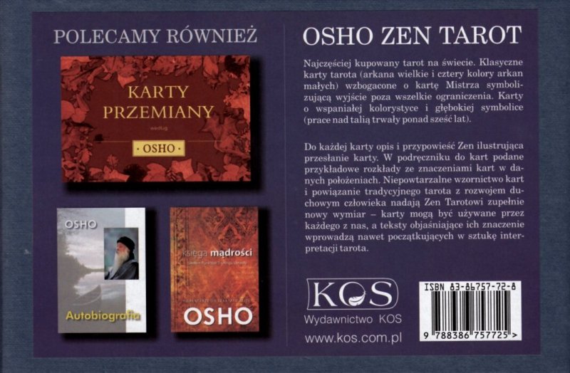 Osho Zen Tarot Książka + Karty