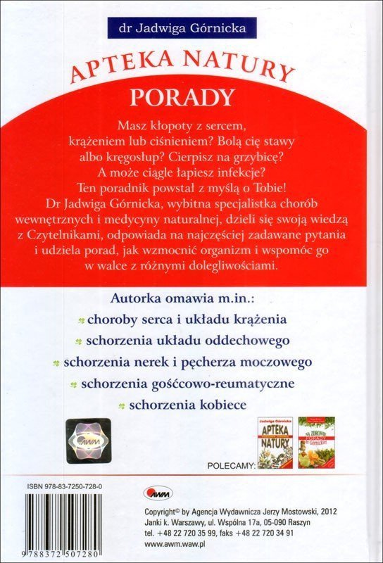 Apteka natury Porady odpowiadam na listy