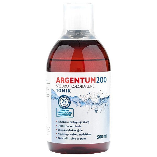 Srebro Koloidalne (500 ml) tonik Argentum200 (25 ppm)