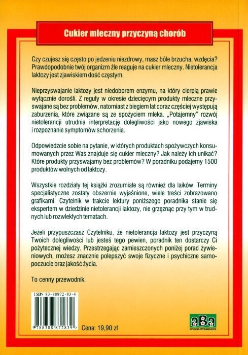 Cukier mleczny przyczyną chorób. Zwalczamy laktozę