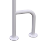 WC-Stützgriff für barrierefreies Bad links montierbar weiß 70 cm ⌀ 32 mm mit Abdeckrosetten